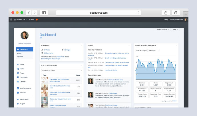 Admin Dashboard Template Wordpress - KibrisPDR