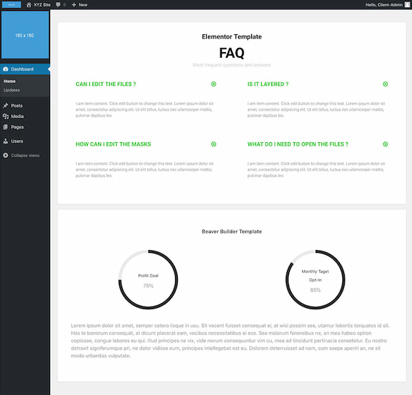 Detail Admin Dashboard Template Wordpress Nomer 33