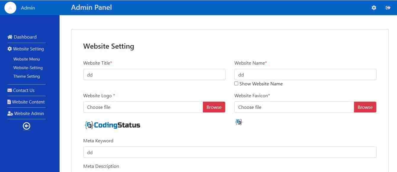 Detail Admin Panel Template Nomer 29