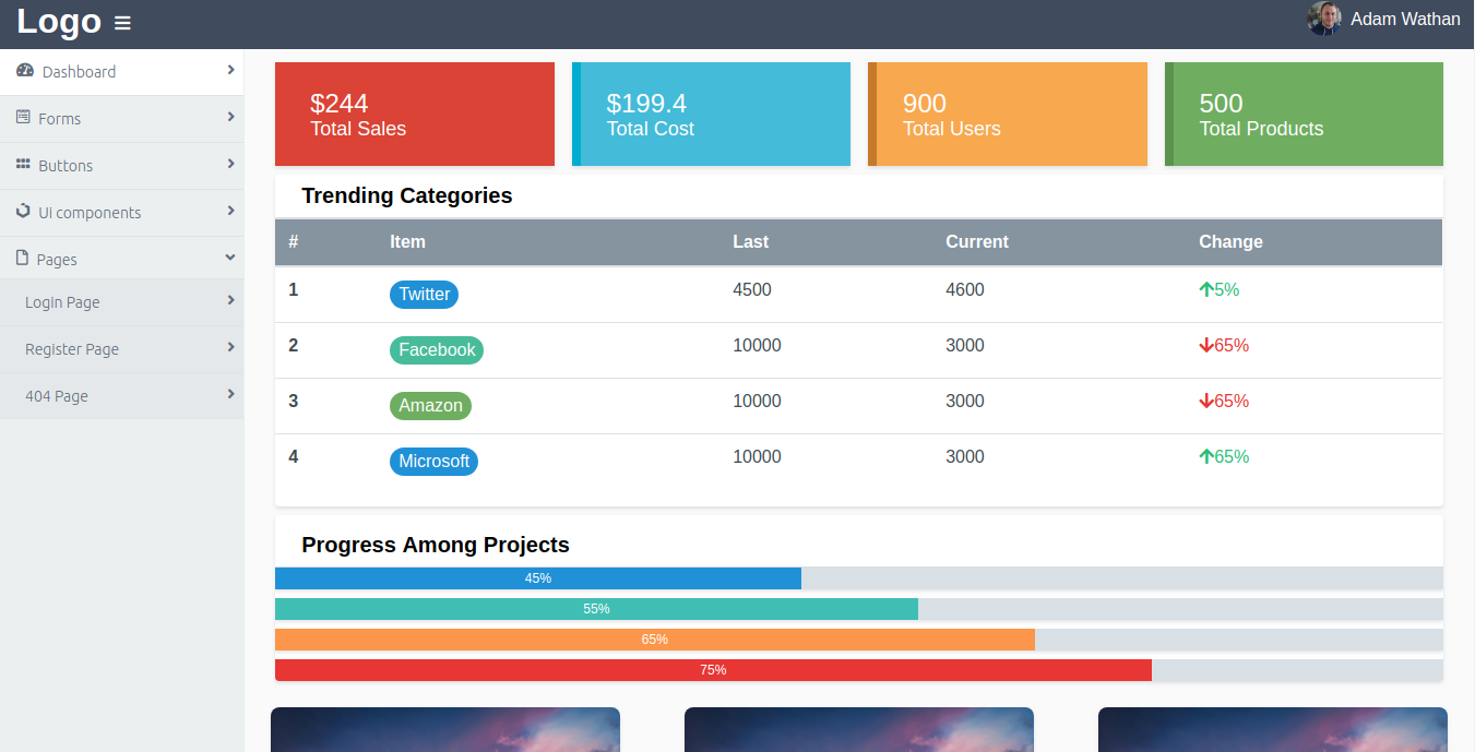 Detail Admin Template Php Mysql Nomer 8