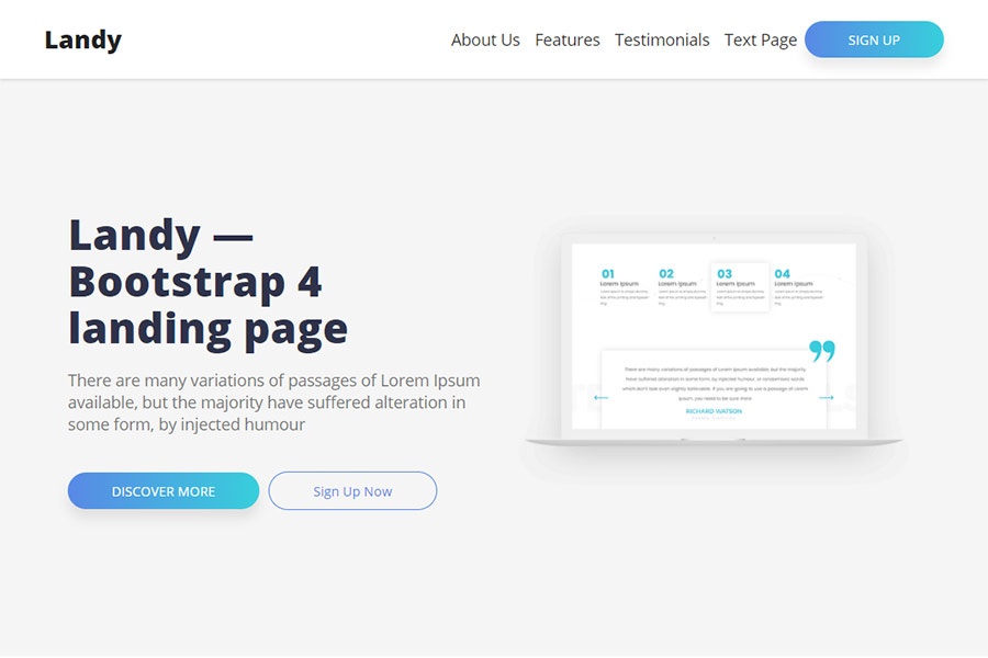 Detail Admin Template With Landing Page Nomer 23