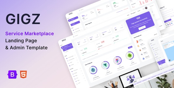 Detail Admin Template With Landing Page Nomer 27