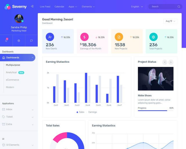 Detail Admin Template With Landing Page Nomer 41