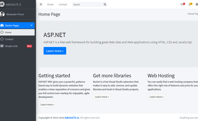 Detail Adminlte Free Template Nomer 35
