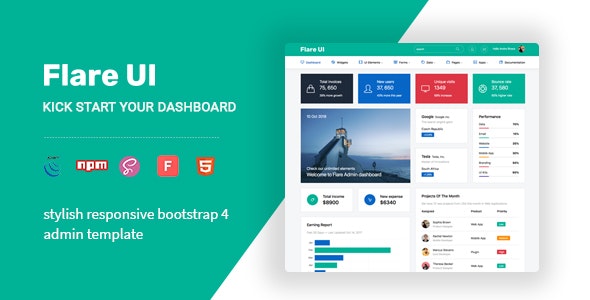 Detail Adminty Admin Template Nomer 30