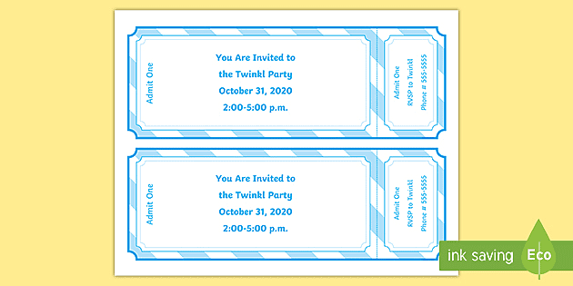 Detail Admission Ticket Template Nomer 5