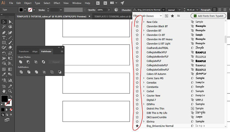 Detail Adobe Illustrator Font Template Nomer 16