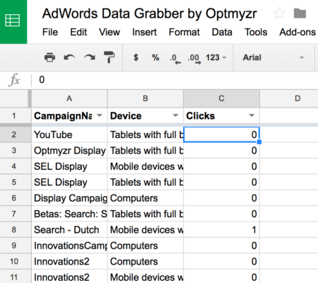 Detail Adwords Report Template Excel Nomer 35