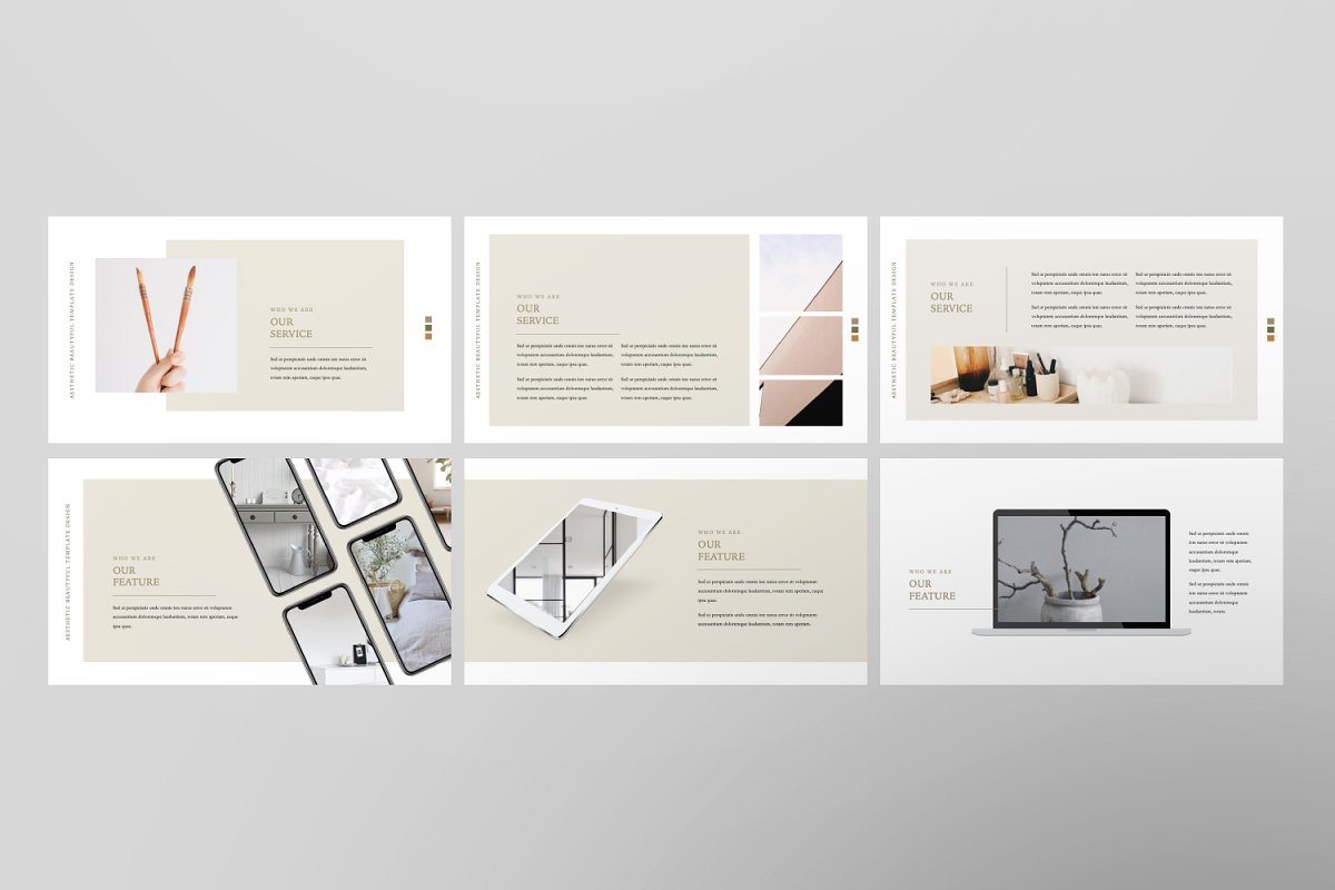 Detail Aesthetic Powerpoint Template Free Download Nomer 11