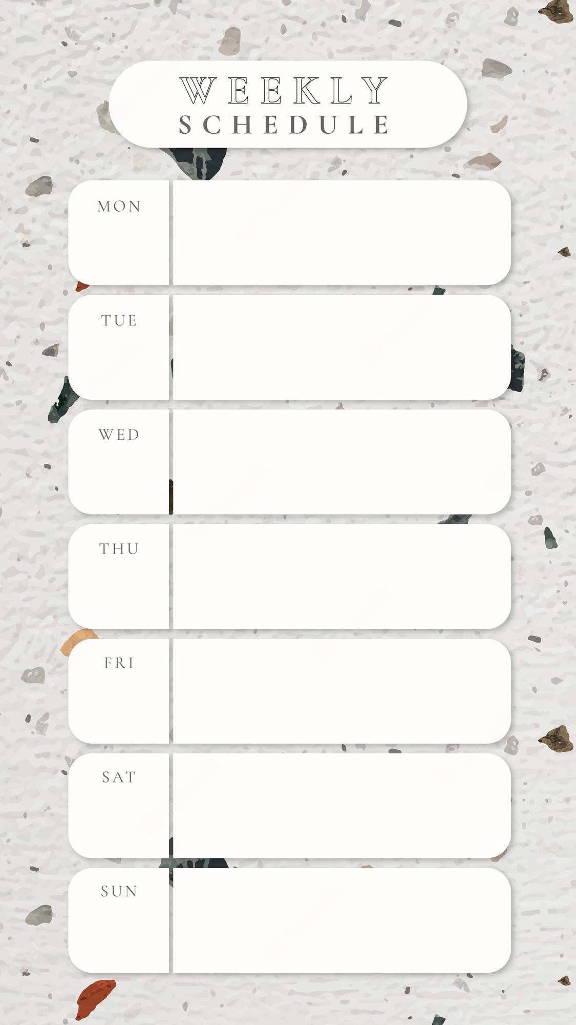 Aesthetic Schedule Template 58+ Koleksi Gambar