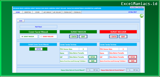 Detail Agenda Surat Masuk Dan Keluar Excel Nomer 12