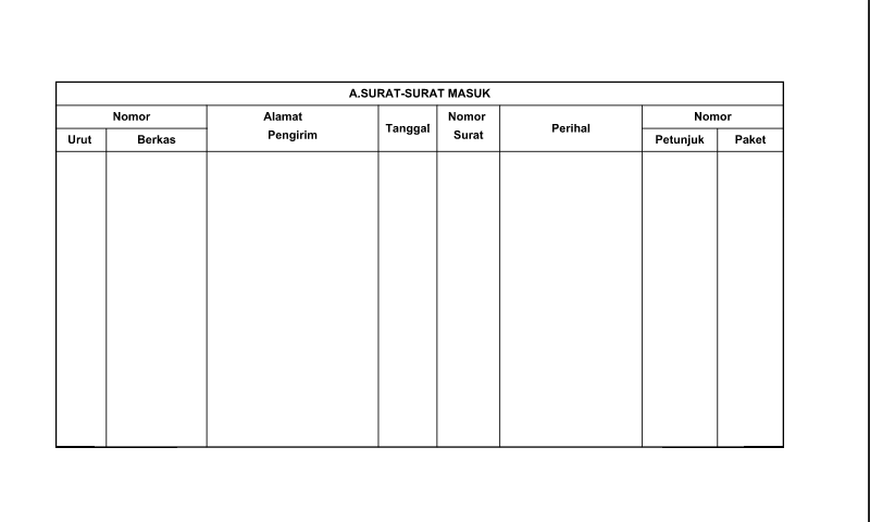 Detail Agenda Surat Masuk Dan Keluar Excel Nomer 18