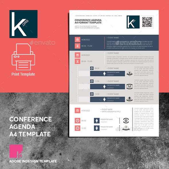 Download Agenda Template Design Nomer 18