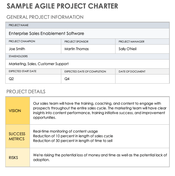 Detail Agile Project Initiation Document Template Nomer 47