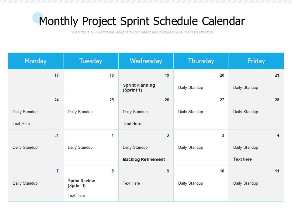 Detail Agile Sprint Calendar Template Nomer 10