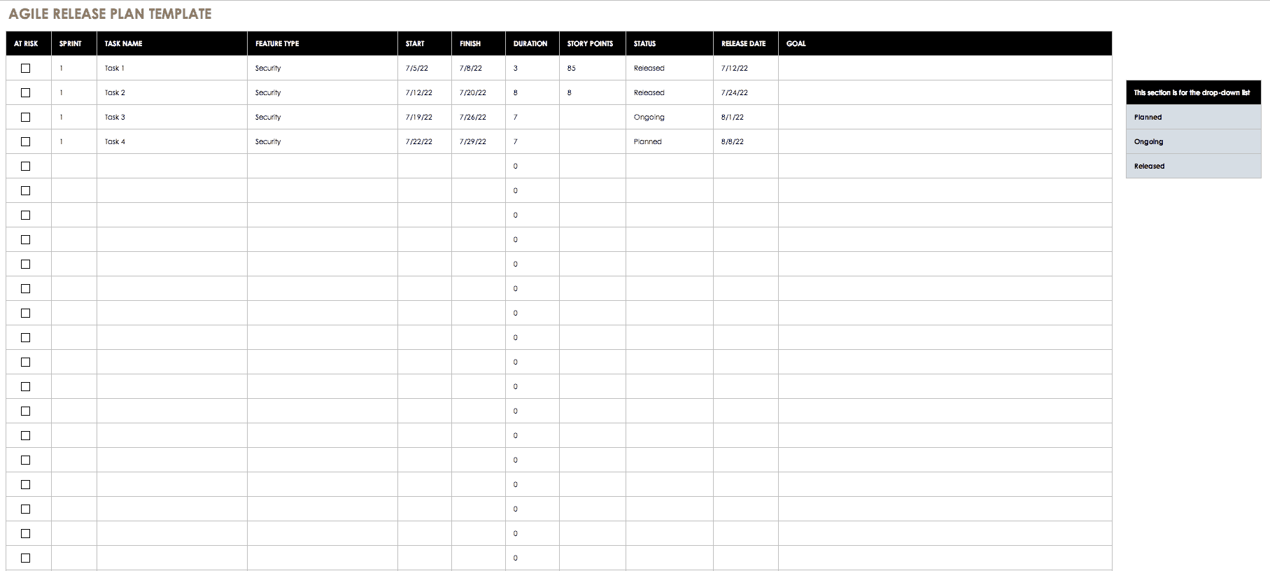 Detail Agile Sprint Calendar Template Nomer 16