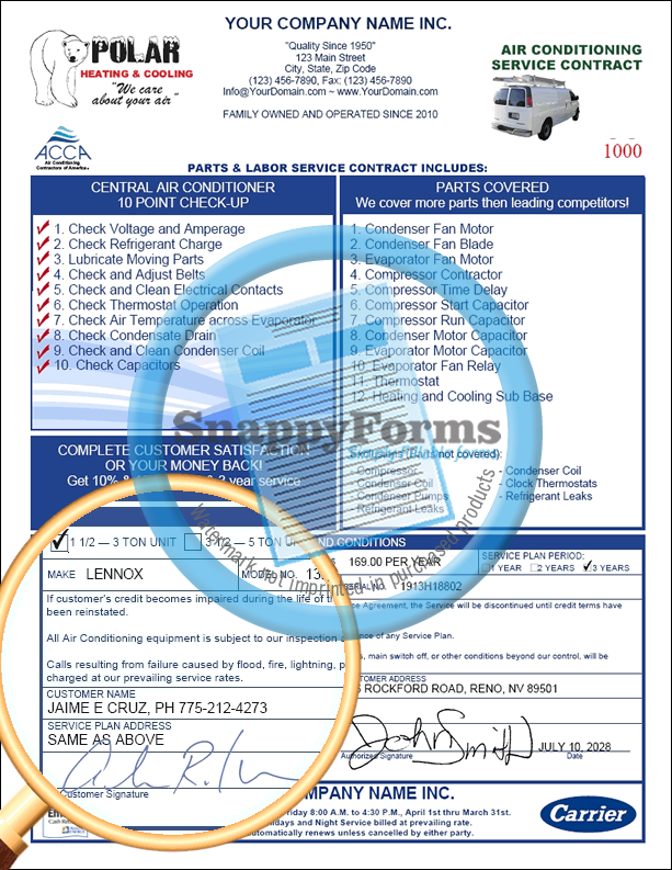 Detail Air Conditioning Service Contract Template Nomer 17