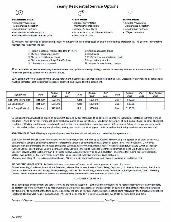 Detail Air Conditioning Service Contract Template Nomer 20