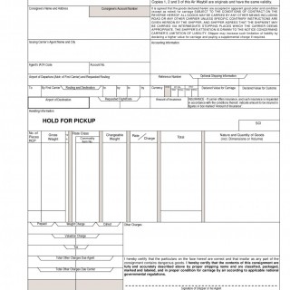 Air Waybill Template Excel - KibrisPDR