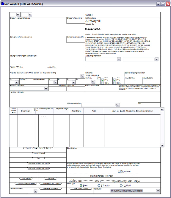 Detail Air Waybill Template Excel Nomer 13