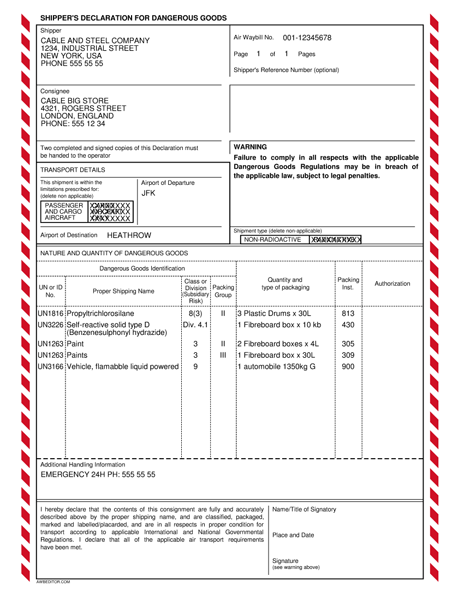 Detail Air Waybill Template Excel Nomer 41