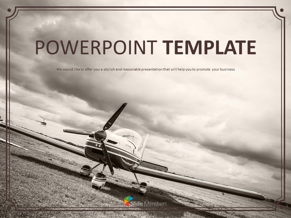 Detail Aircraft Powerpoint Template Nomer 51