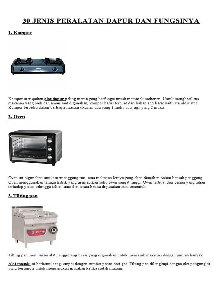 Detail Alat Alat Dapur Dan Fungsinya Beserta Gambarnya Nomer 30