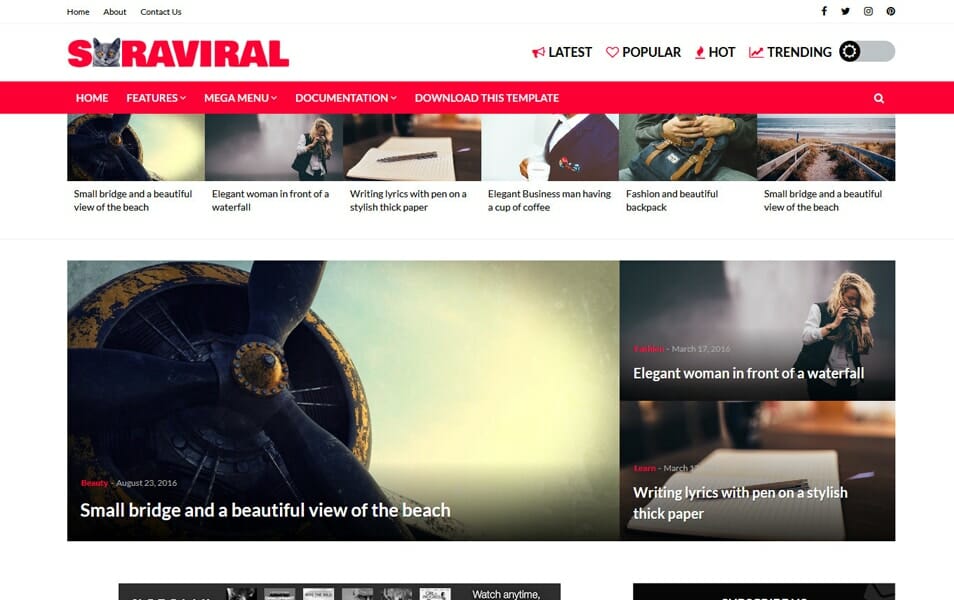 Detail Alder Blogger Template Premium Version Nomer 12