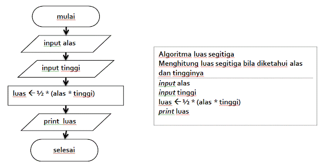 Detail Algoritma Dan Flowchart Menghitung Luas Segitiga Nomer 13