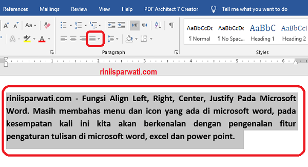 Detail Align Left Digunakan Untuk Nomer 17