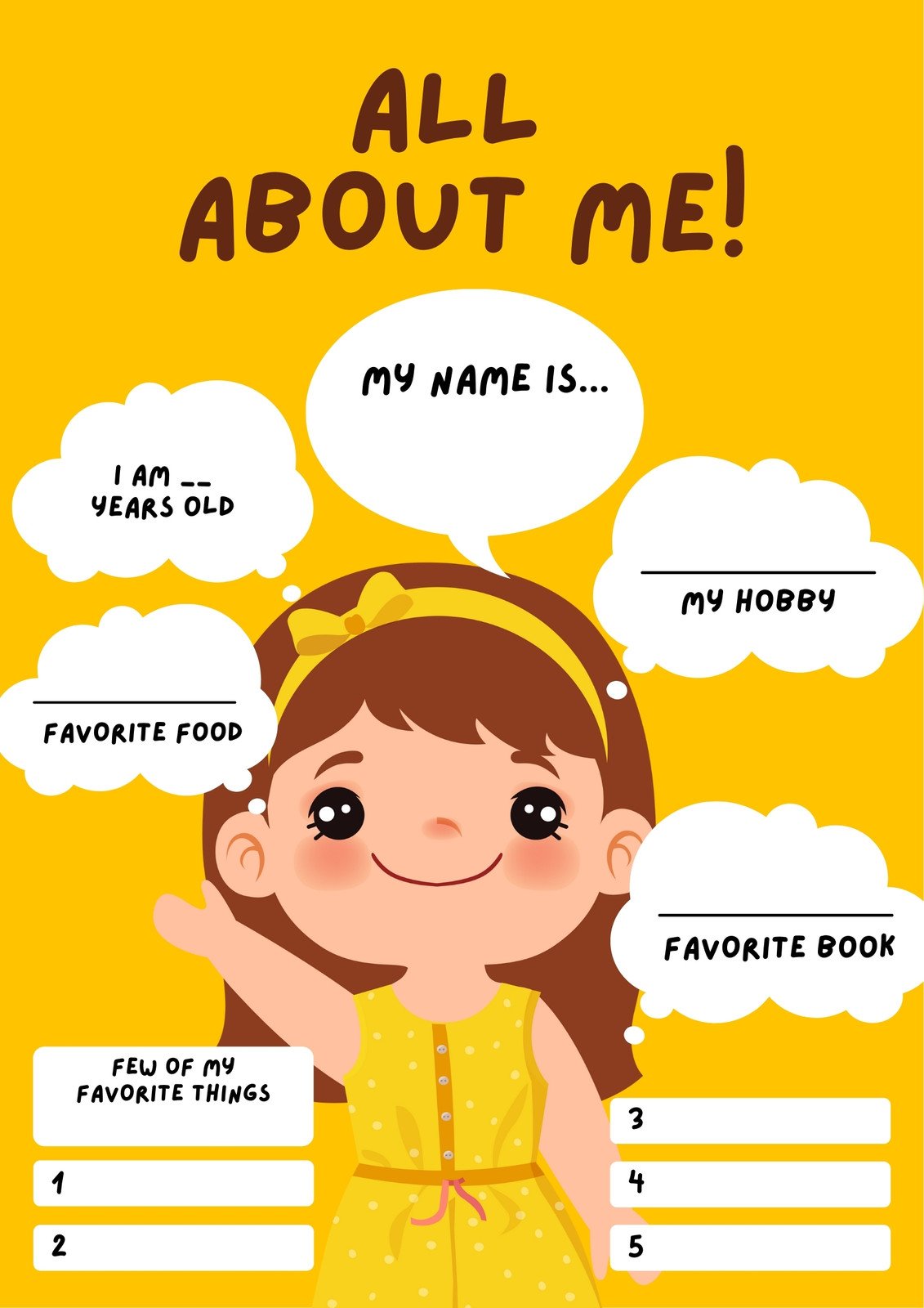 Detail All About Me Template Nomer 31