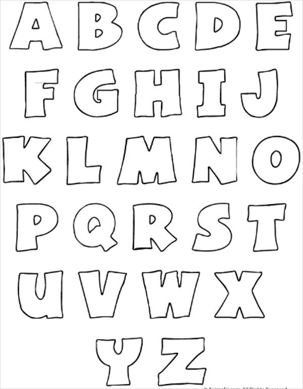 Alphabet Template To Print - KibrisPDR