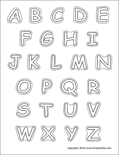 Detail Alphabet Template To Print Nomer 17