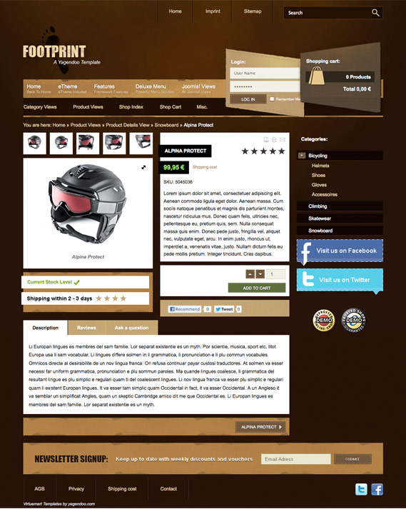 Detail Alpine Joomla Template Nomer 36