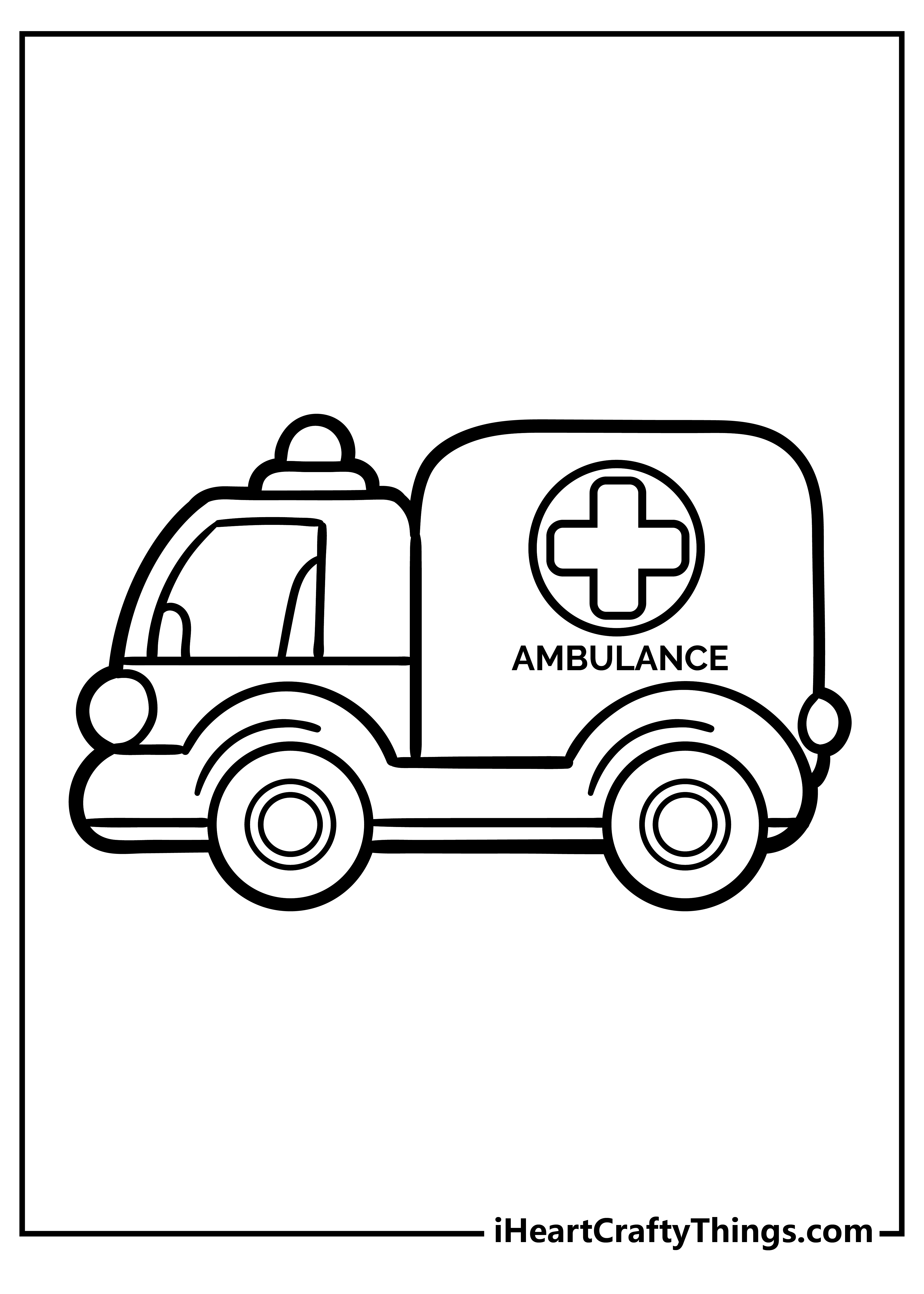 Detail Ambulance Craft Template Nomer 26