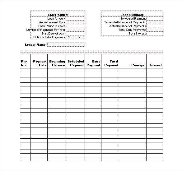 Detail Amortization Schedule Template Nomer 22