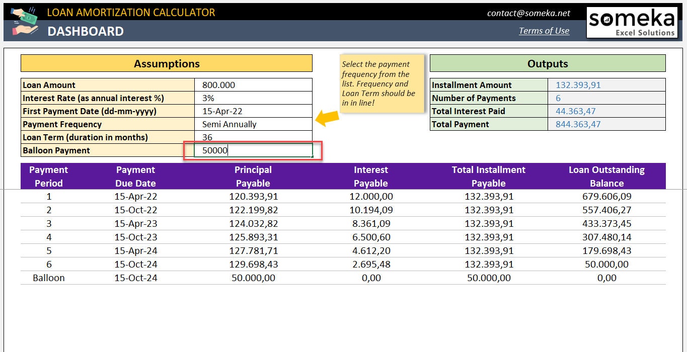 Detail Amortization Schedule Template Nomer 46