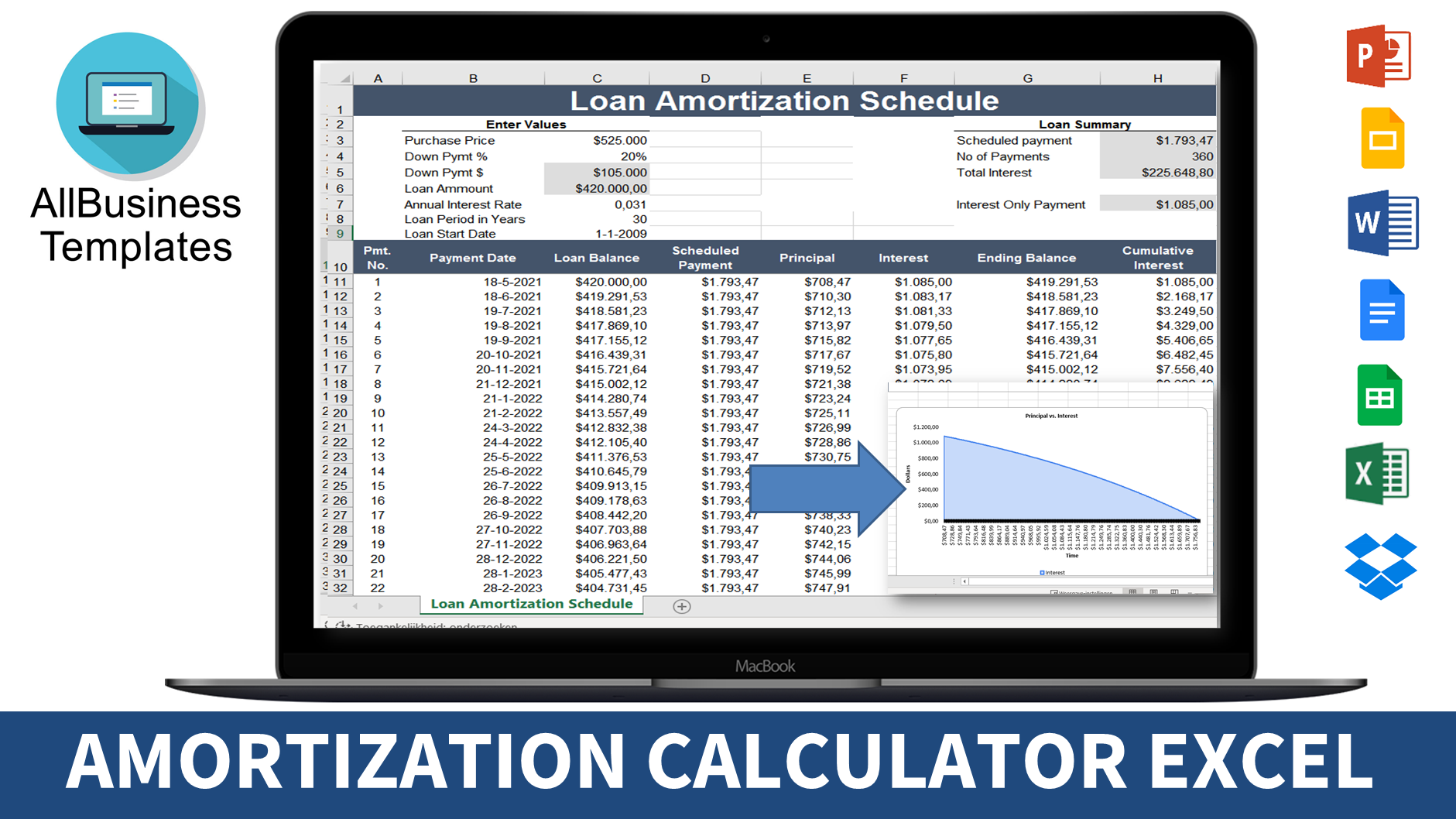 Detail Amortization Schedule Template Nomer 56