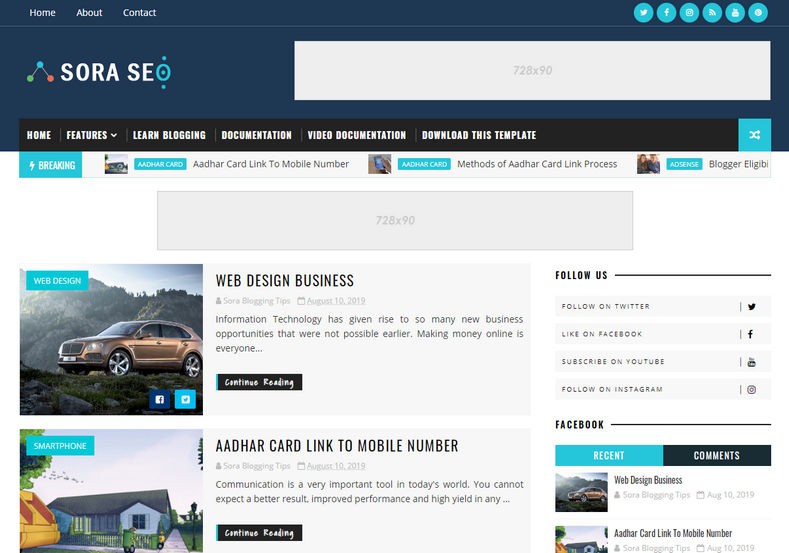 Detail Amp Blogger Template Nomer 14