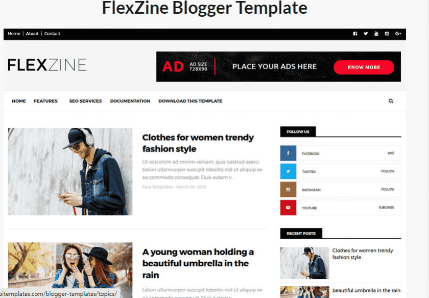 Detail Amp Blogger Template Nomer 36