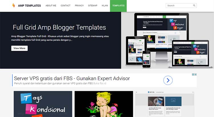 Detail Amp Blogger Template Nomer 53