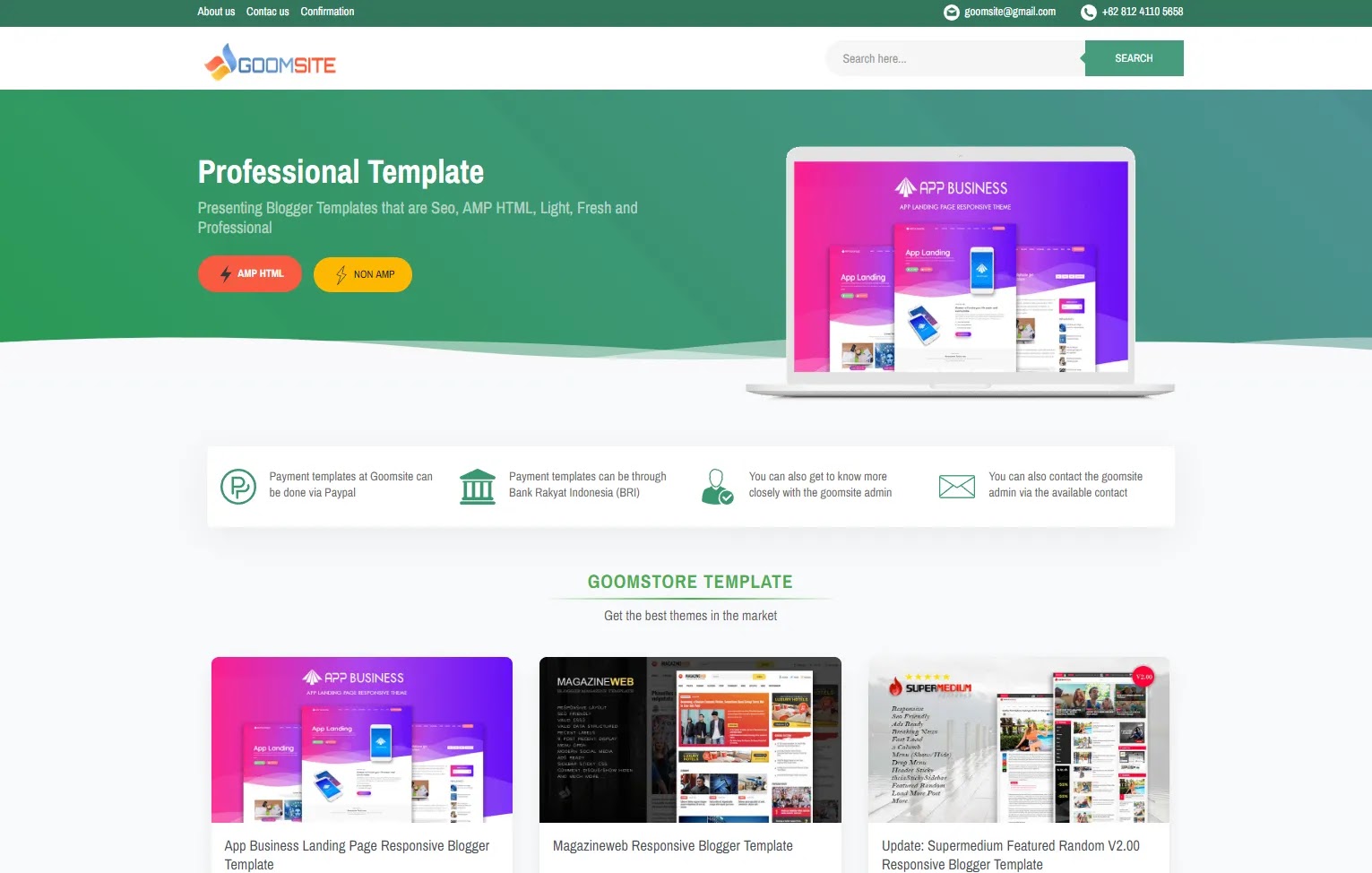 Detail Amp Html Template Nomer 38