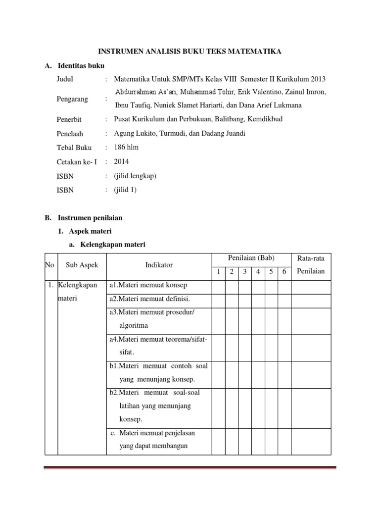 Detail Analisis Buku Teks Nomer 8