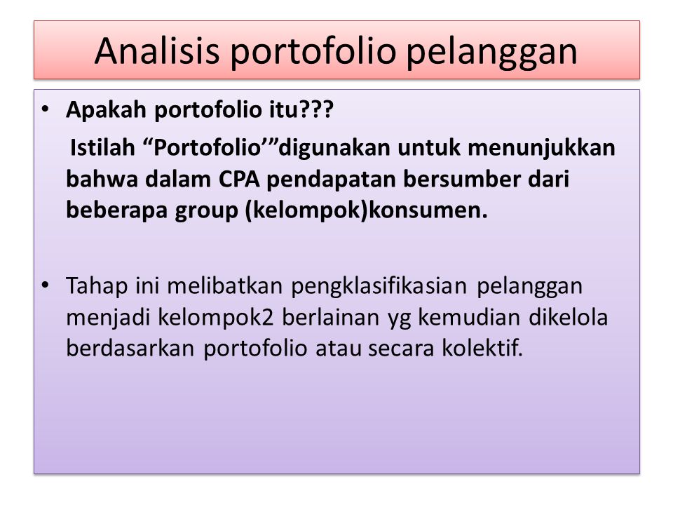 Detail Analisis Portofolio Bisnis Nomer 7