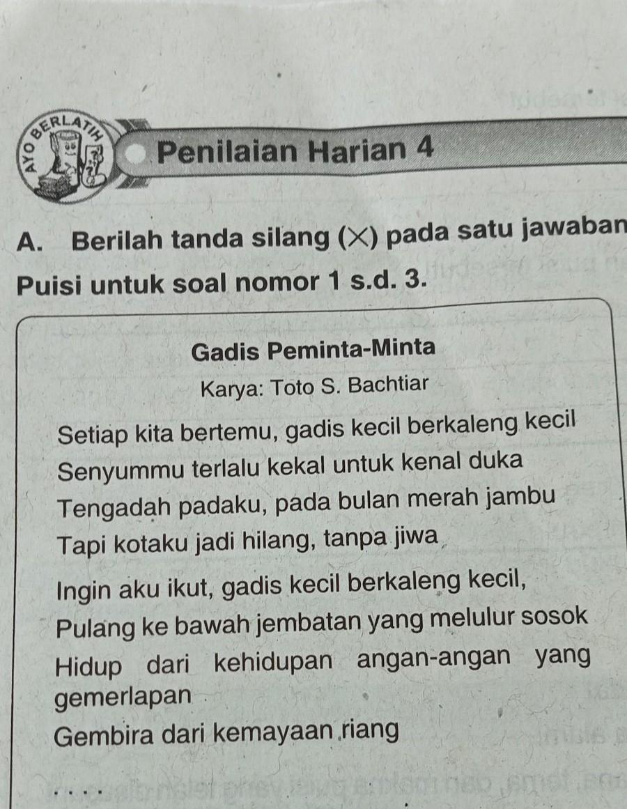 Detail Analisis Puisi Kepada Peminta Minta Nomer 30