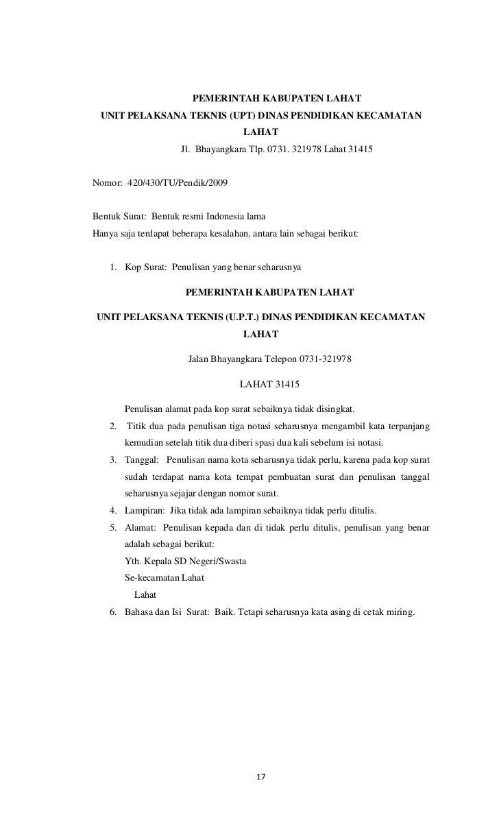 Detail Analisis Surat Dinas Nomer 18