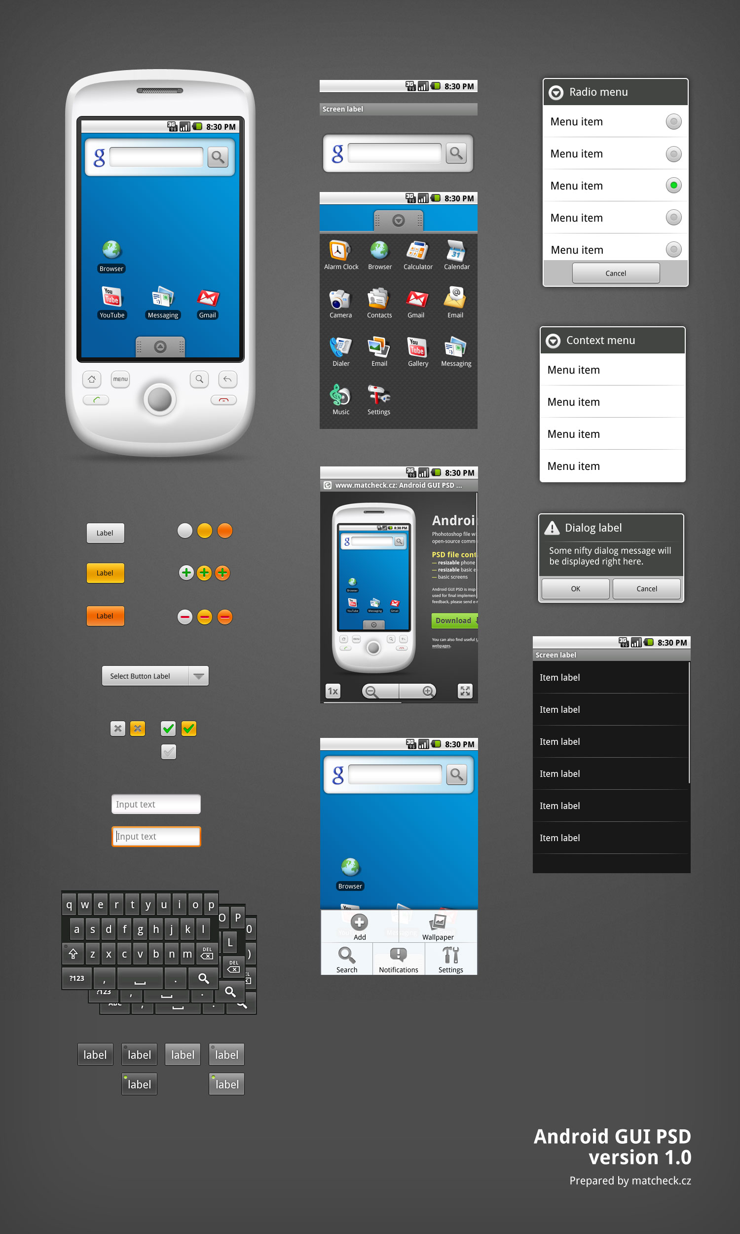 Detail Android Psd Template Nomer 16