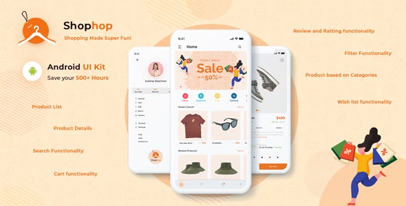 Detail Android Shopping App Template Free Nomer 4