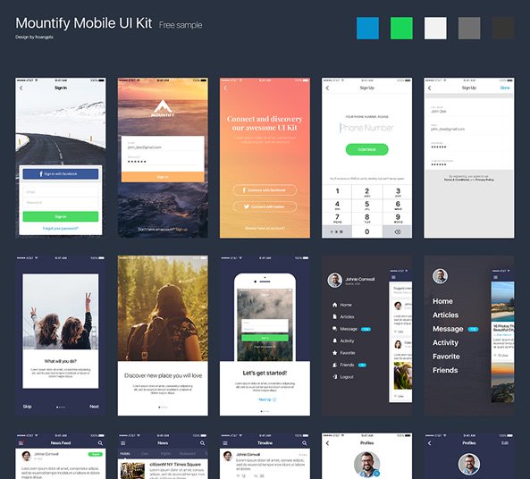 Detail Android Ui Template Psd Nomer 12