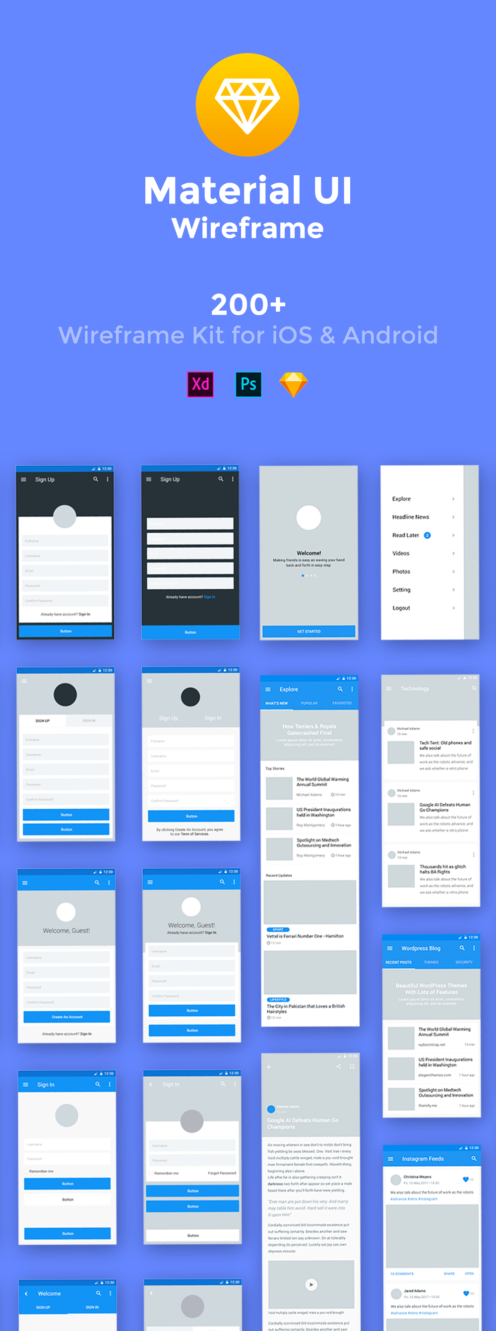 Detail Android Ui Template Psd Nomer 32